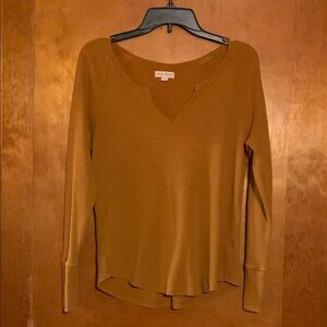 Women's Mustard Long Sleeve Top